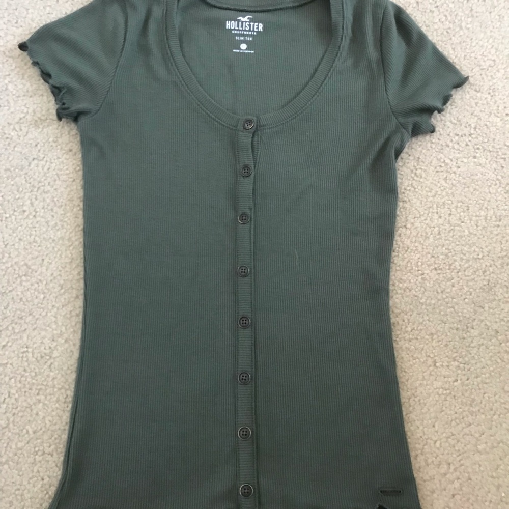 Hollister Olive Slim Tee